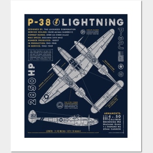 P-38 Lightning Posters and Art